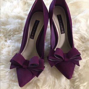 Steven by Steve Madden Purple Ravesh Bow Pump Heel